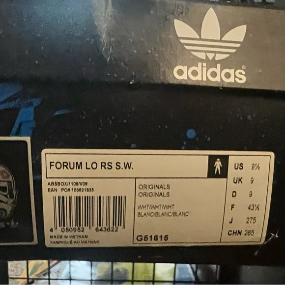 MENS 9.5 ADIDAS STAR WARS FORUM LOW NEW WITH TAGS - Picture 11 of 13